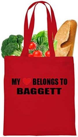 MY HEART BELONGS TO BAGGETT FAMILY NAMES Tote Bag