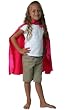 Girls Hot Pink 24" Satin Cape