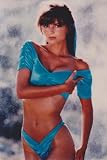PAULINA PORIZKOVA IN TURQUOISE BIKINJI 4X6 PHOTO
