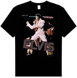 Elvis Presley HIT THE LIGHTS Adult Black T-shirt Tee Shirt