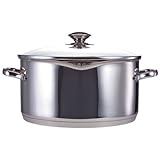 WearEver Cook & Strain Stainless Steel 5-Quart Dutch Oven with Glass Straining Lid