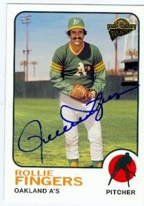 Rollie Fingers Autographed/Hand Signed Baseball Card (Oakland Athletics Hall of Famer) 2003 Topps Fa