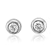 10k White Gold Round Brilliant Cut Diamond Stud Earrings (GH, SI3-I1, 0.05 Carat)