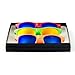 Fashion Eyewear Retro Classic Style Multi-Color Sunglasses (Orange/Green/Red)