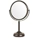 Jerdon JP910BZP 6 Pedestal Vanity Makeup Mirror, 10x, Bronze Finish