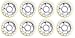 Barbed Wire 8 Inline Skate Wheels 80mm 79a, Clear/Gray