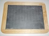 Black Slate Chalk Board Double Sided 8 1/2" X 6 1/2" Natural Wood Frame
