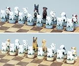 Dogs Chess Set, King:3-1/4