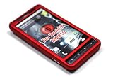 Red hard case for Motorola Droid X or X2 MB810 / MB870 protective snap on Rubberized hard case
