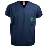 NCAA Notre Dame Fighting Irish Navy Blue Scrub Top (Large)