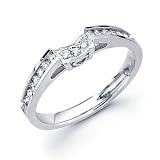 Size- 12 - 0.27ct Diamond 18k White Gold Wedding Ring Band Matching F (G-H Color, SI2 Clarity)