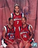 Cynthia Cooper, Tina Thompson, & Sheryl Swoopes Autographed/Hand Signed 8x10 Photo (Houston Comets)