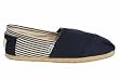 M0080Nvy Toms University Mens Navy Canvas Espadrilles Pumps Shoes Size Uk 11