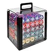Paulson 1000 Paulson Tophat and Cane Poker Chips in Acrylic Carrier (Clear)
