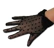 Sheer Polka Dot Wrist Length Gloves with Bow in Assorted Colors