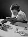 Geiger Counter with Earphones Sensitive Enough to Detect Radioactivity of a Watch Photographic Poster Print by Bernard Hoffman, 12x16