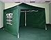 GREEN 3M X 3M Pop up Instant Easy Garden Furniture Gazebo With Side Curtains and Matching Polyester Carry Bag