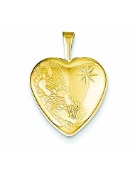 Genuine .925 1/20 Gold Filled 16mm Footprints Heart Locket 18 2.2 Grams. 100% Satisfaction Guaranteed.