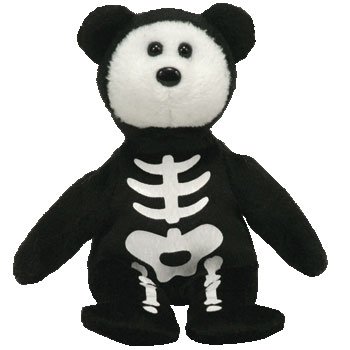 Ty Halloweenie Beanie Boneses - Skeleton Bear