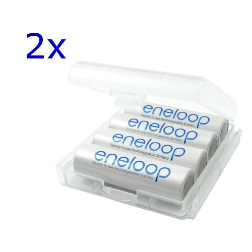 Sanyo eneloop Akku Mignon/AA HR-3UTG 2000mAh 8er BonusPack (8 Akkus + 2 Akkuboxen)