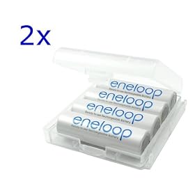 nouveau !!! Sanyo Eneloop - 8 Piles Eneloop HR-8UTGA Type AA (2000 mAh) - The new, improved eneloop avec 1500 charging cycles