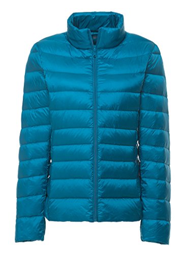 Wantdo Women's Stand Collar Packable Ultra Light Weight Short Down Jacket