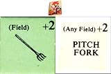 Green Pitch Fork Movement Piece for 1985 Wabbit Wampage Adventure Board Game