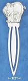Sterling silver HIGH POLISH PUFFED ELEPHANT BOOKMARK