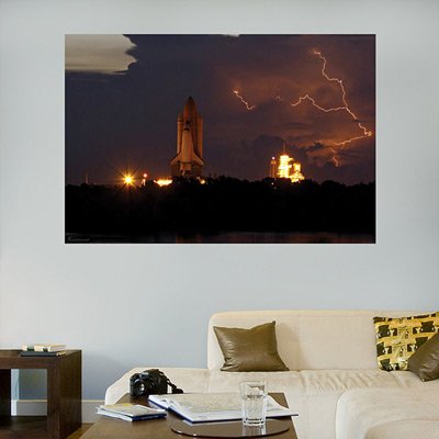 NASA Fathead Wall Graphic Lightning at the Launch Pad