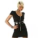 Trendstarkes Minikleid Cocktailkleid Schwarz (475A)
