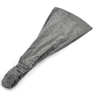 World Pride Solid Color Wide Elastic Headband (Grey)