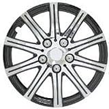 Pilot Automotive WH528-14SE-B Stick Wheel Cover - Black Polish - Silver - 14 Inch