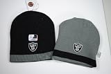 Oakland Raiders Reversible Reebok Black Grey Beanie Cap