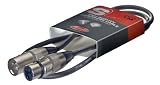 Produkt-Bild: Mikrofonkabel - Gr&uuml;ner Ring - 1 Meter - 1x XLR Male - 1x XLR Female
