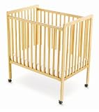 Foundations 02-CC-N3 SafetyCraft Clearview Fixed-Side Childcare Crib with Adjustable Mattress Board - Natural