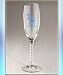 Personalized Champagne Flute Winter Themed Wedding Favor