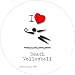 I Love Beach Volleyball 2.25 inch (58mm) Round Fridge Magnet