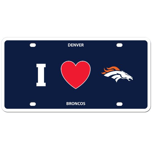 NFL Denver Broncos Styrene Plate- I Heart Style