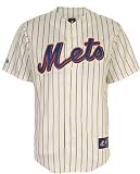 Ike Davis Jersey: Youth 2011 Majestic Alternate Pinstripe Replica #29 New York Mets Jersey - Medium