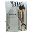 Music Legs Spandex Industrial Net Footless Thigh High - Black