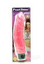 Golden Triangle Pearl Shine Waterproof 7" Vibrator, Pink
