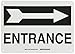 Brady 25767 Plastic Directional Sign, 10