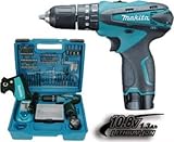 Makita HP330DX100 10-8 volt Hammer Drill + 100 Bits