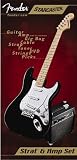 Starcaster Electric Guitar Pack by Fender, Black - Maple Fretboard