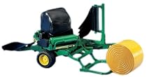 Bruder 02122 Bale Wrapper with Ockery and Black Round Bales