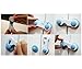 MKPLY 5 PCS Blue Adhesive Kids Baby Child Safety Cabinet Door Fridge Drawer Cupboard Locks