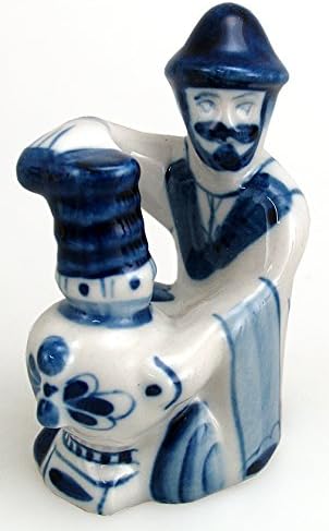 Gzhel: Hand Crafted Pottery Inspired Porcelain Cup, Handpainted Blue and White Decor, Limited Authentic Eastern European Tableware