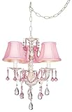 Pretty in Pink Swag Style Plug-In Mini Chandelier Pretty in Pink Swag Style Plug-In Mini Chandelier