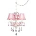 Pretty in Pink Swag Style Plug-In Mini Chandelier