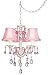 Pretty in Pink Swag Style Plug-In Mini Chandelier